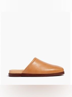 Madewell The Louisa Mule Amber Brown Leather Slip-On Shoes Size 6